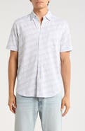 Tommy Bahama Honeycomb Geo Print Short Sleeve Button-Up Shirt