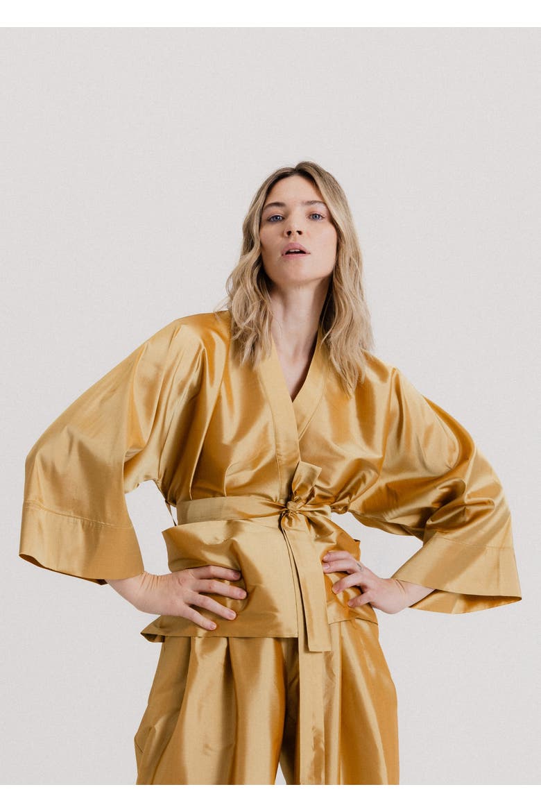 Long Sleeve Jacket, Main, color, Gold