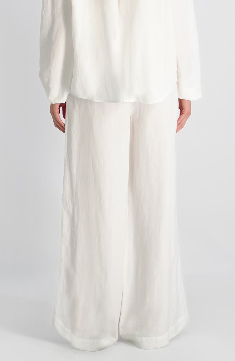 French Connection Cooper Wide Leg Drawstring Pants, Alternate, color, Summer White