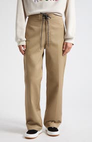 NAHMIAS Drawstring Cotton Twill Trousers