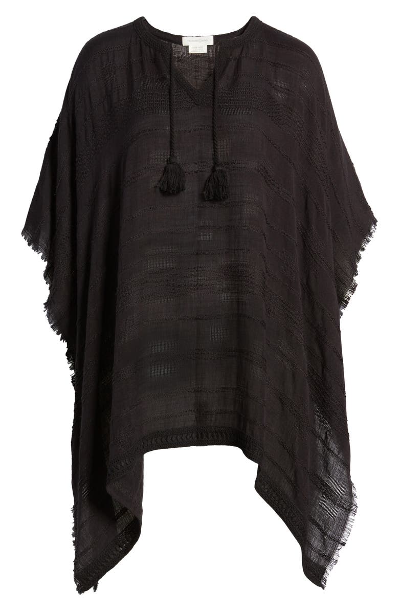 Treasure & Bond Tassel Trim Poncho, Main, color,