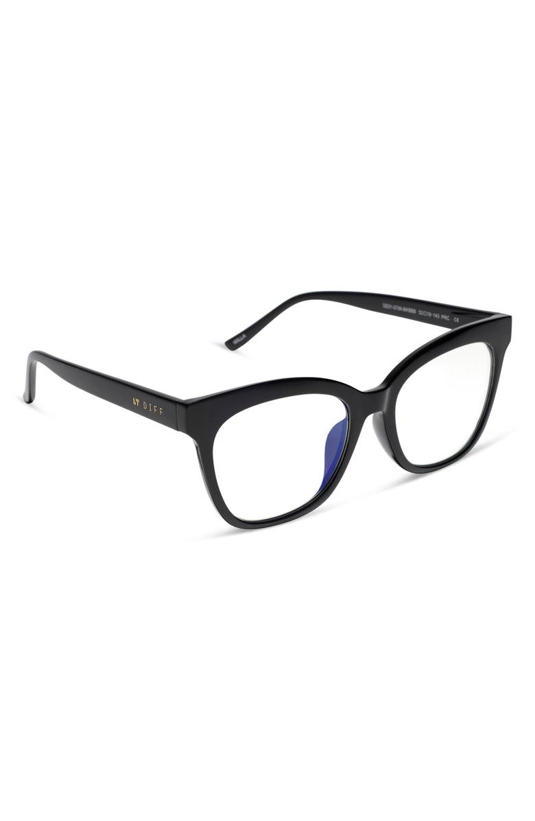 DIFF Willa 52mm Cat Eye Reading Glasses, Alternate, color, Black Blue Light