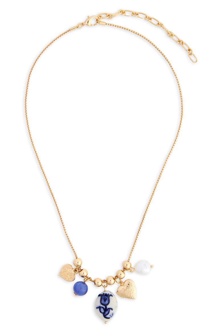 Mixed Charm Necklace, Main, color, GOLD