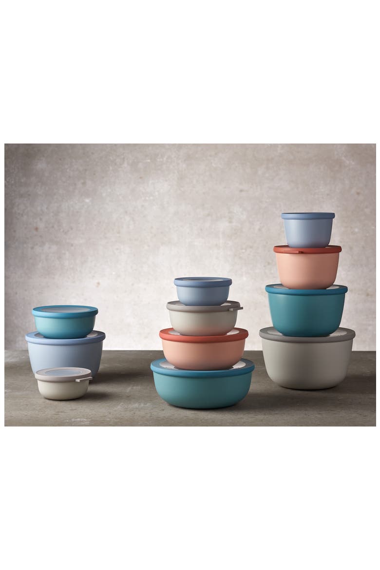 Cirqula Set of 4 Storage Bowls, Alternate, color, WHITE