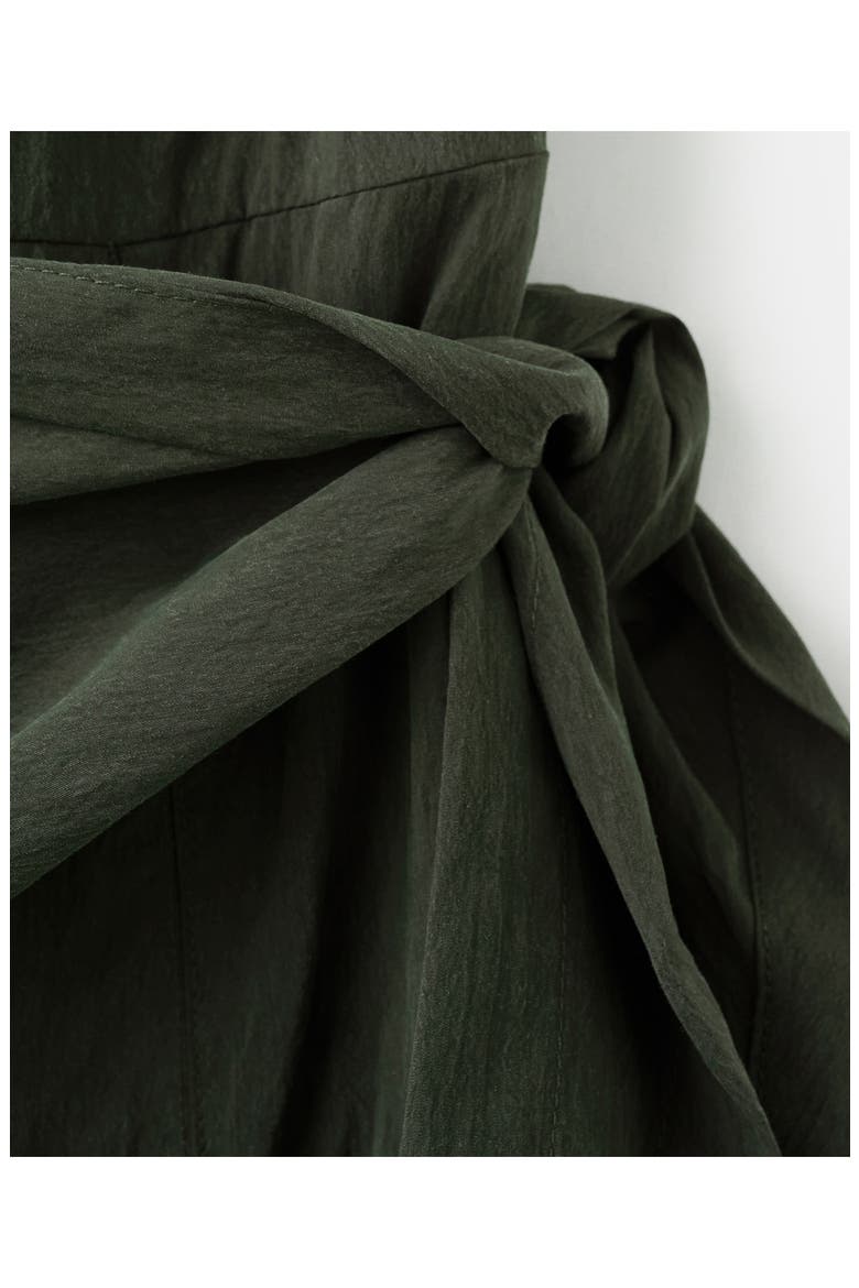 Sleeveless Sash Tie Dress, Alternate, color, KHAKI GREEN