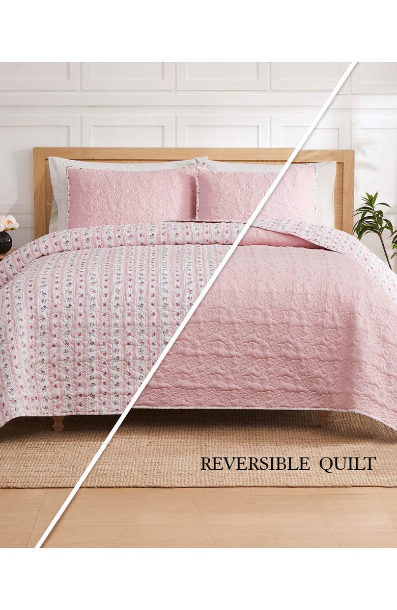Jessica Simpson Hazel Quilt Comforter & Sham Set, Alternate, color, Hazel Pink