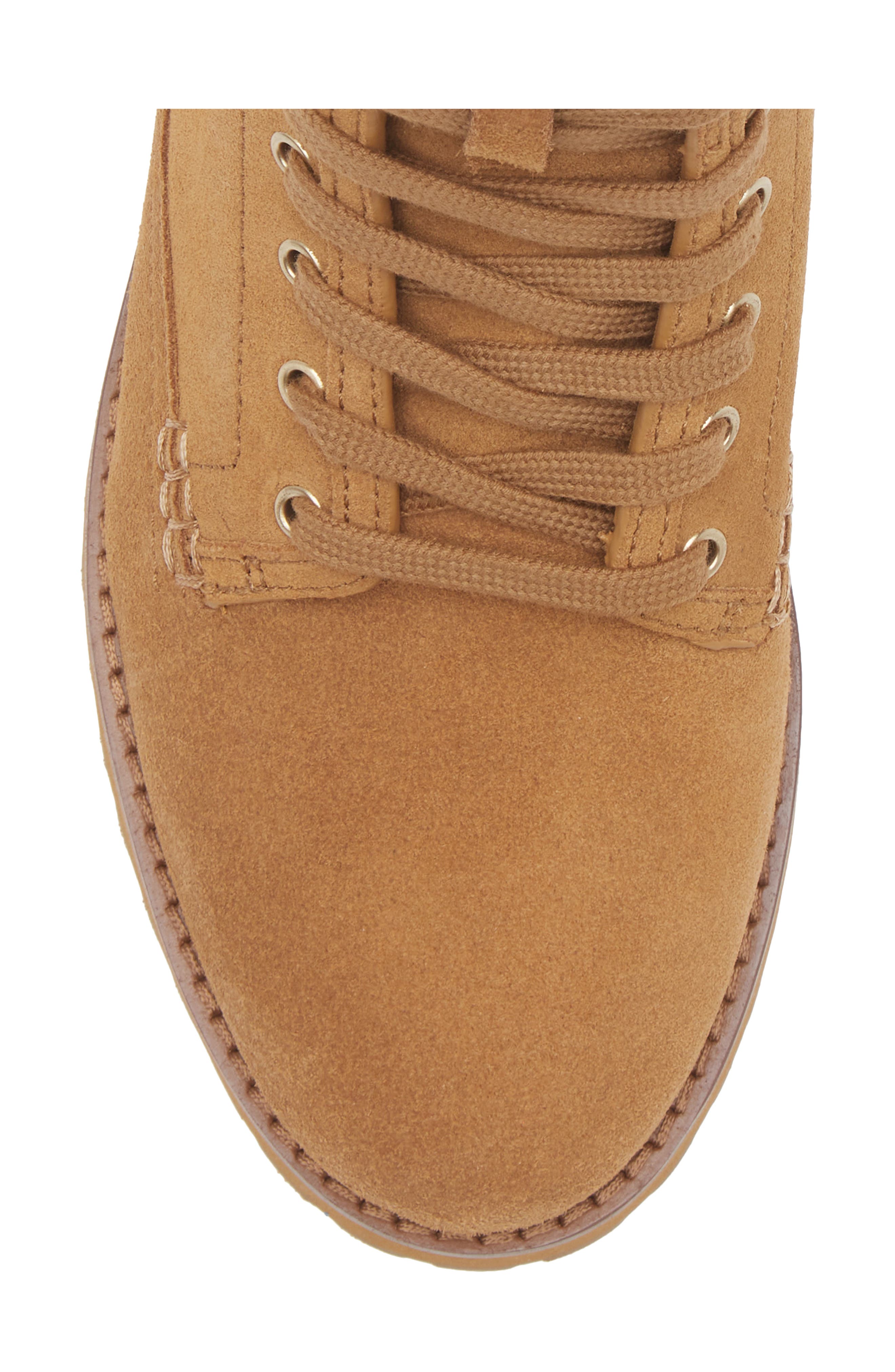 Cole Haan Lyndon Waterproof Lace-Up Boot, Alternate, color, Golden Honey Suede