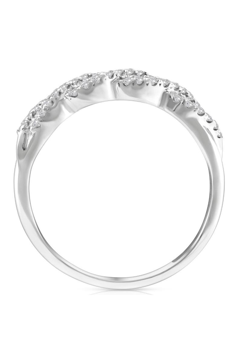1/3 Ct Blue Sapphire & Diamond Ladies Swirl Wedding Ring 10k Gold, Alternate, color, 10k White Gold