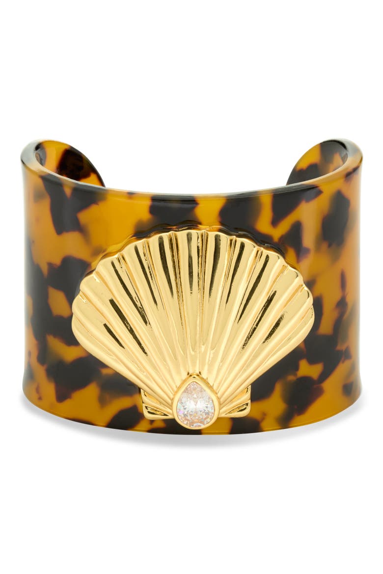 Zanzibar Shell Cuff Bracelet, Main, color, GOLD