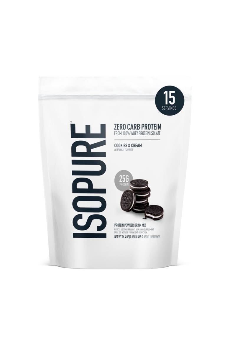 Zero Carb High Protein Whey Isolate Powder Cookies and Cream, Main, color, None