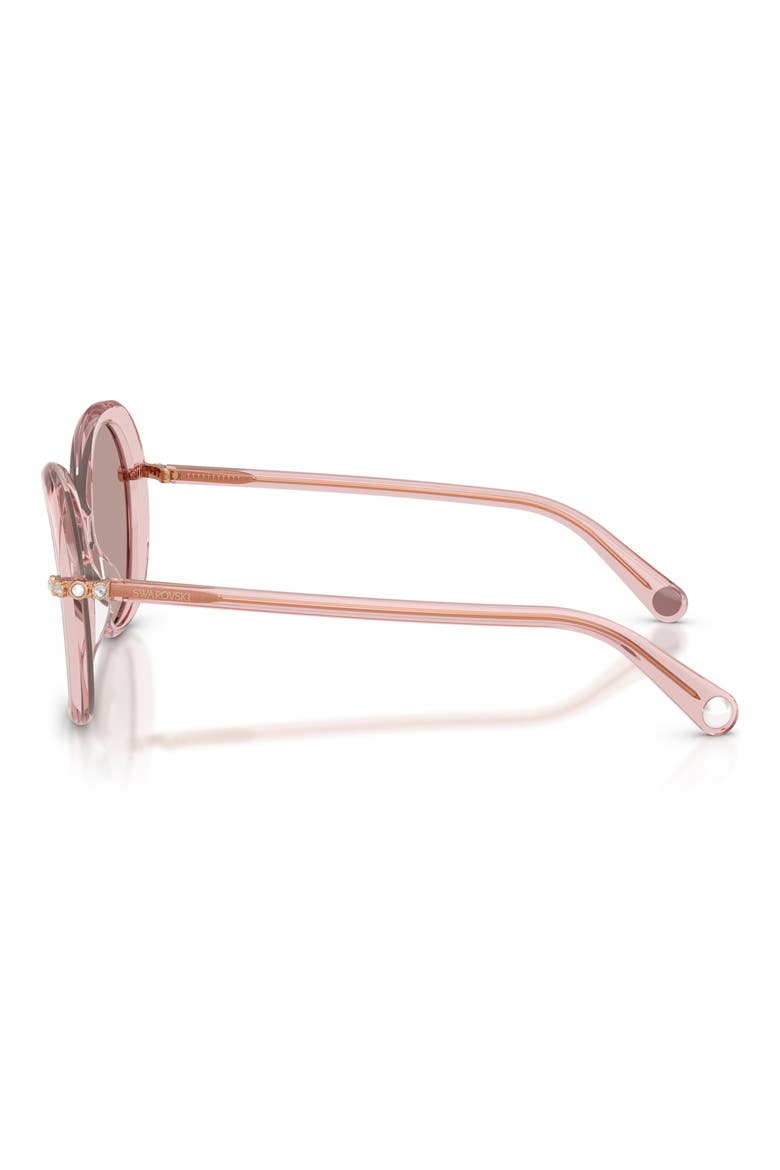 55mm Butterfly Sunglasses, Alternate, color, TRANSPARENT DARK PINK / PURPLE