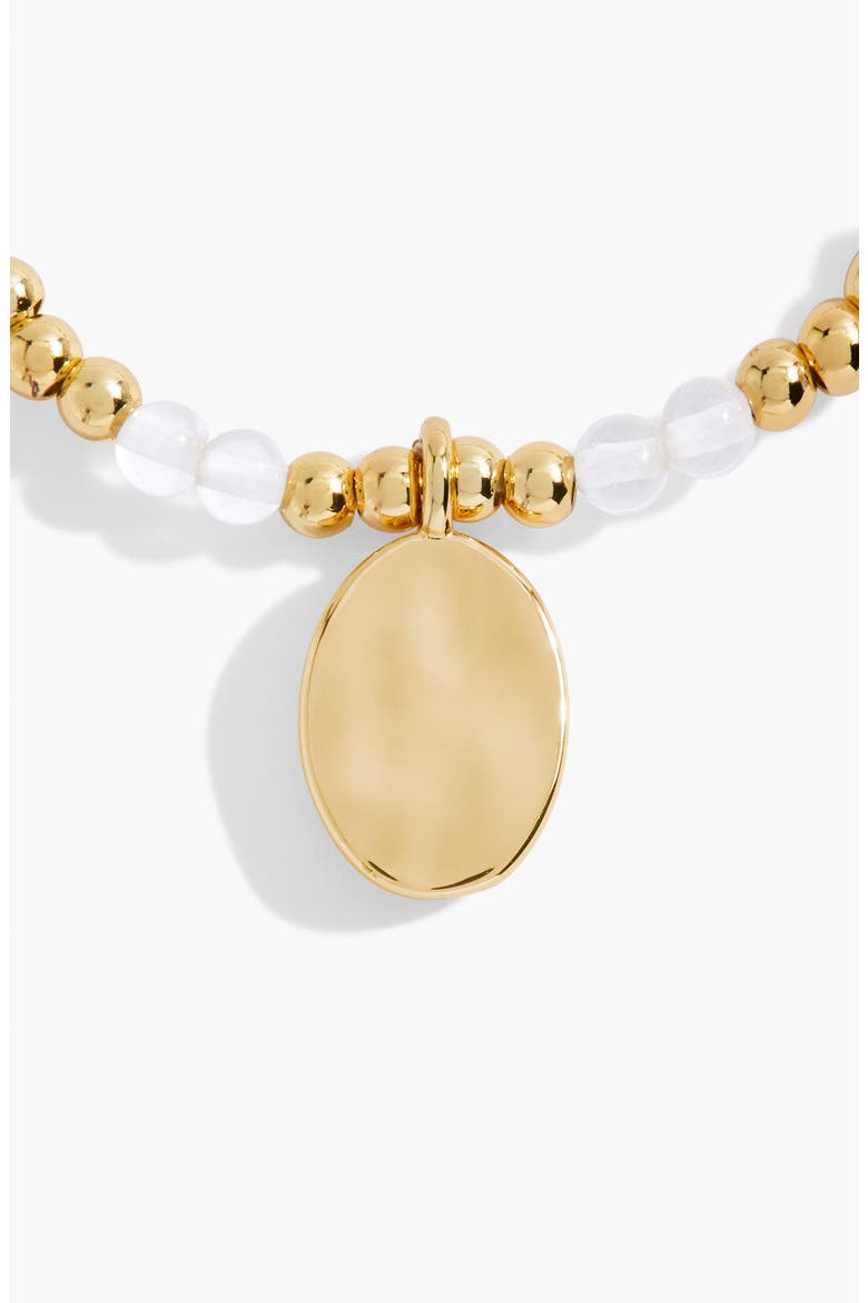 Birthstone A Little Bracelet in Gold-Tone Plating, Alternate, color, April