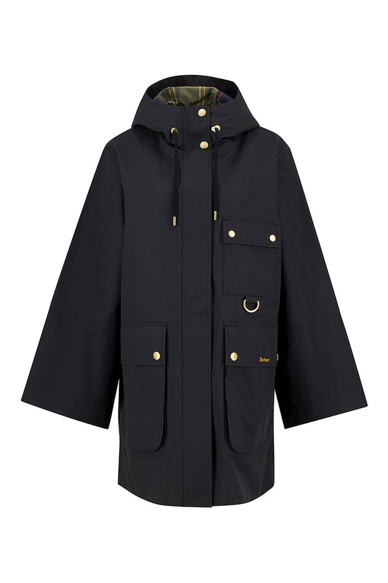 Arla Waterproof Hooded Jacket, Alternate, color, BLACK/ CLASSIC TARTAN
