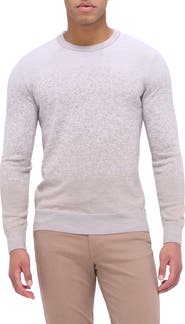Bugatchi Pattern Crewneck Merino Wool Sweater