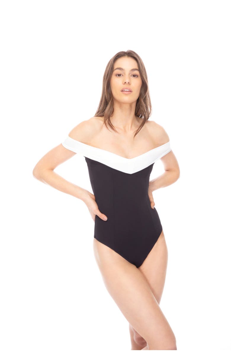 TABACARU Serena One-Piece Swimsuit, Main, color, Black