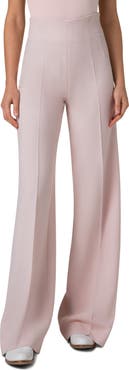Akris Fiyuki Wool Blend Double Face Wide Leg Pants