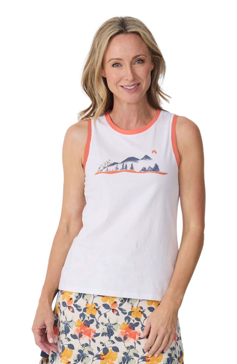 Krimson Klover Go To Graphic Tank Top, Main, color, White