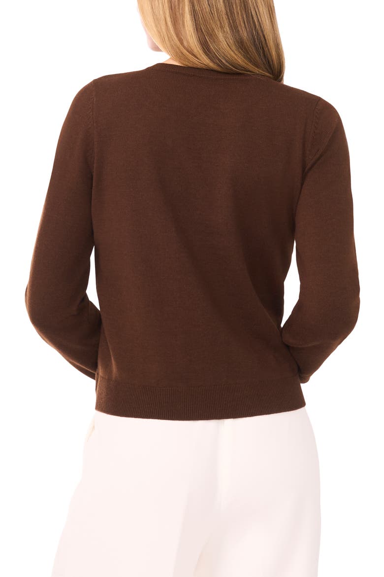 Attached Tank Cardigan Sweater, Alternate, color, SWEET BROWN