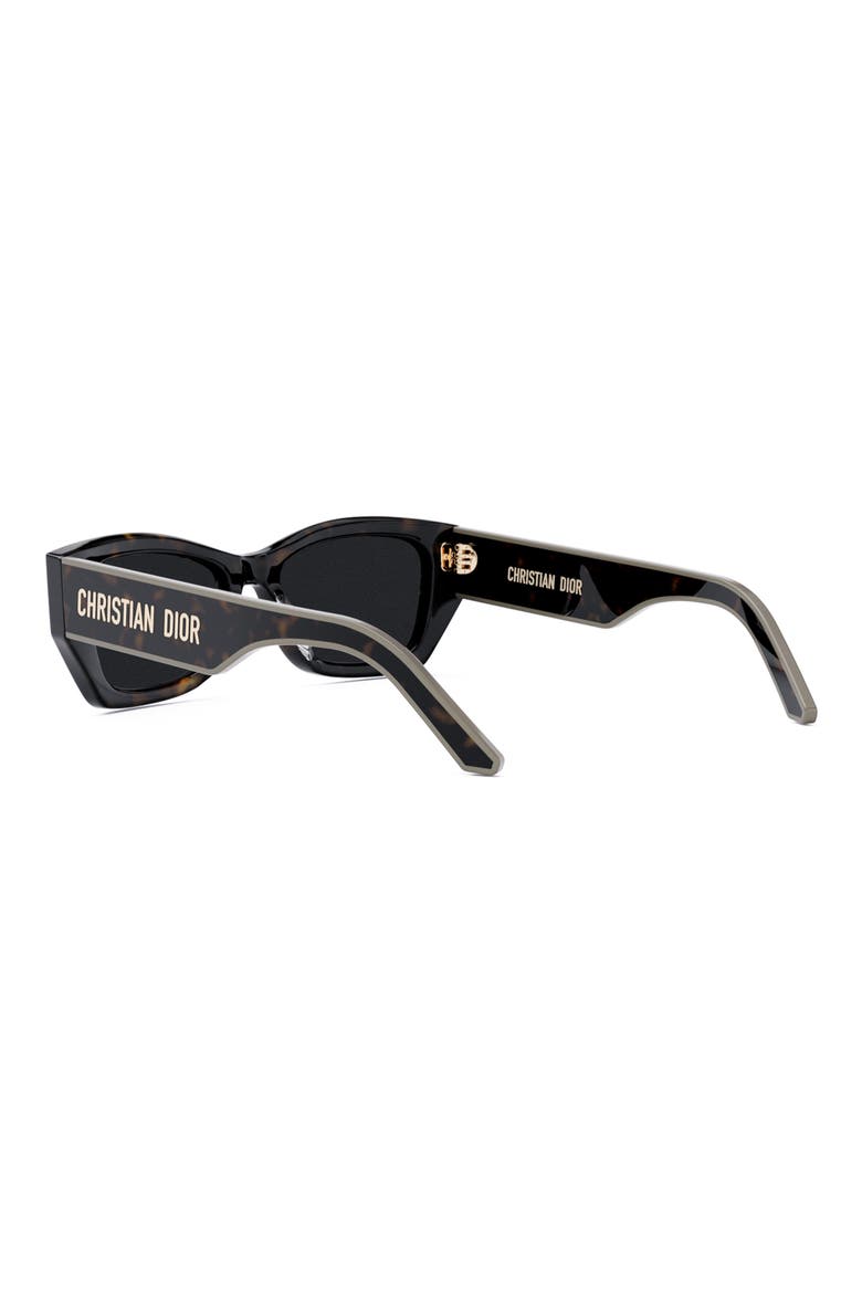 'DiorPacific S2U 53mm Rectangular Sunglasses, Alternate, color, DARK HAVANA / SMOKE