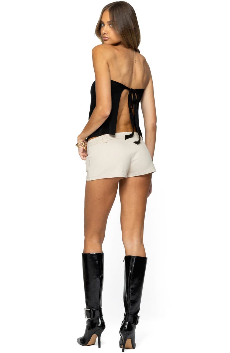 EDIKTED Terra Cargo Micro Shorts, Alternate, color, Beige