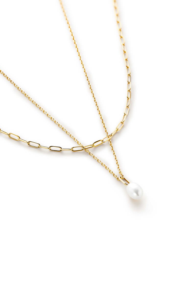Ana Luisa Layered Necklace - Gold Pearl Layers Set, Main, color, 