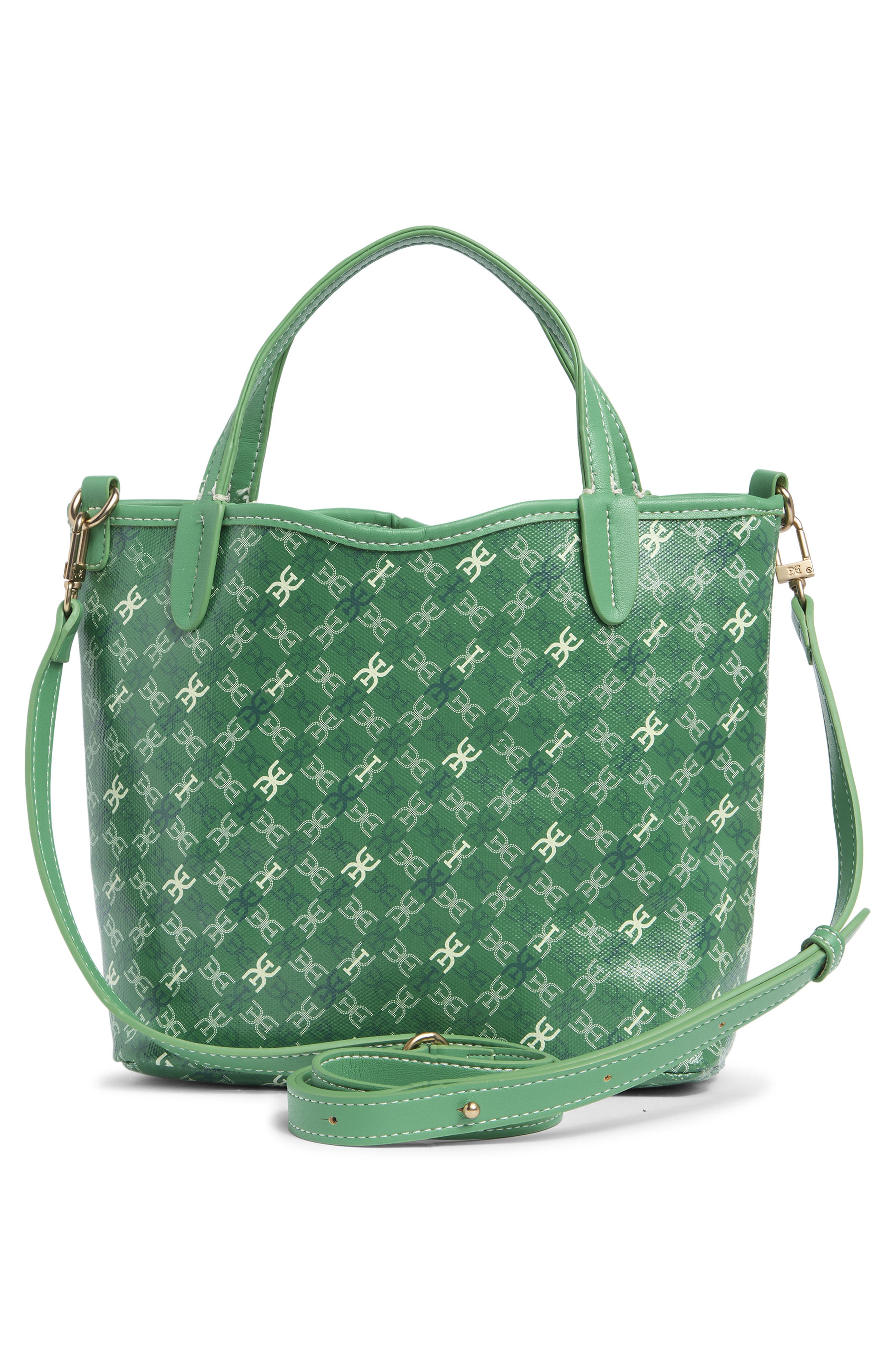 Sam Edelman Harper Monogram Mini Shopper Tote Bag, Alternate, color, Green