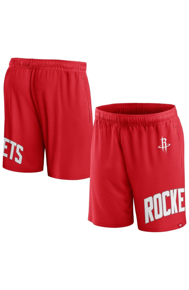 FANATICS Men's Fanatics Branded Red Houston Rockets Free Throw Mesh Shorts, Main, color, Red