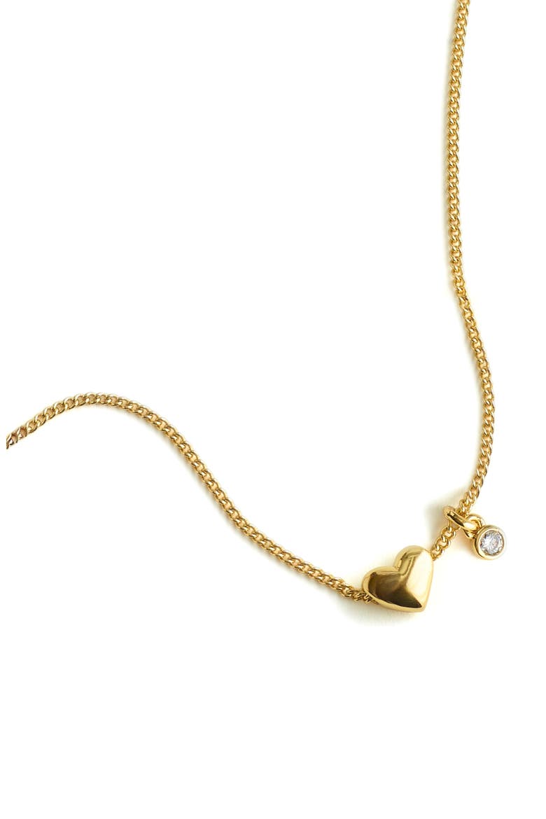Baby Heart Pendant Necklace, Alternate, color, WARM GOLD