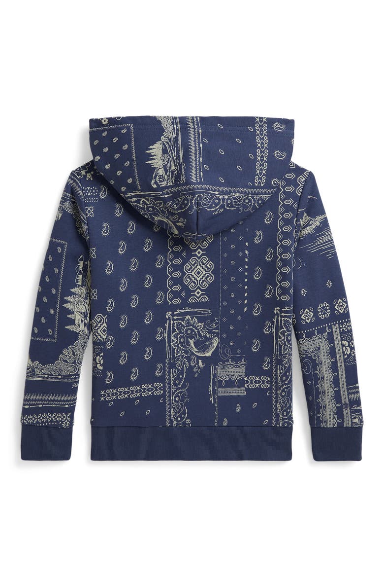 Kids' Bandana Patchwork Print Hoodie, Alternate, color, ANGLERS BANDANA PATCHWORK