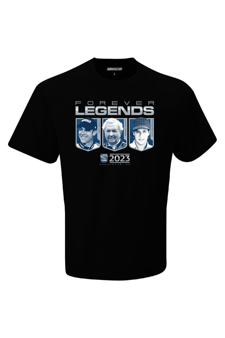 Men's Checkered Flag Black NASCAR Hall of Fame Class of 2023 Inductee T-Shirt, Alternate, color, Black