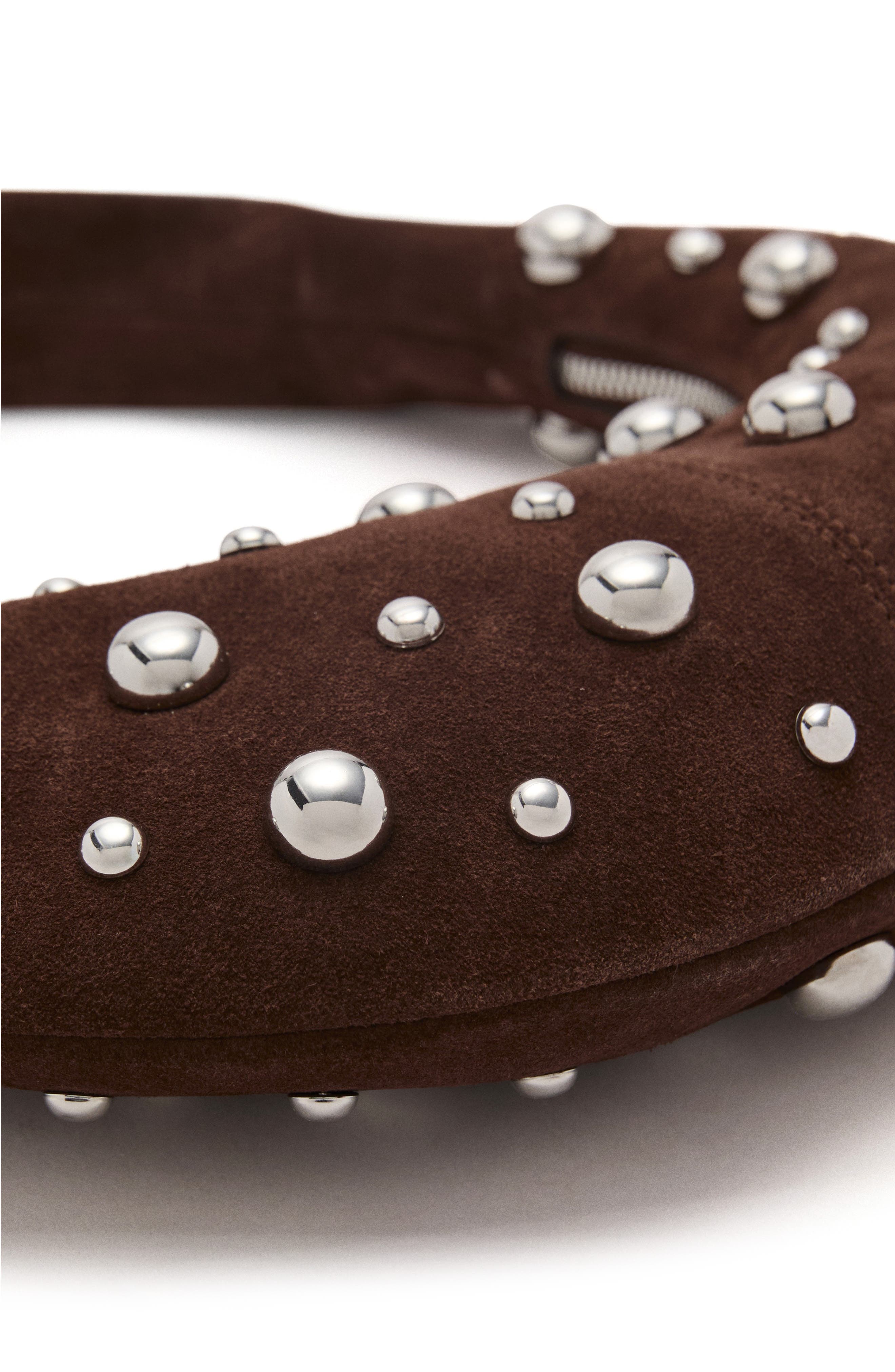 Embellished Leather Handbag, Alternate, color, CHOCOLATE