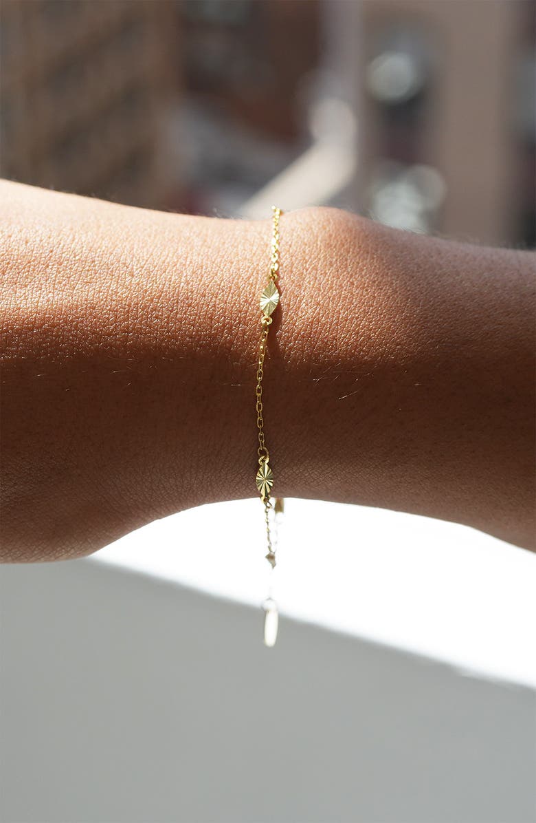Diamond Cut Station Bracelet