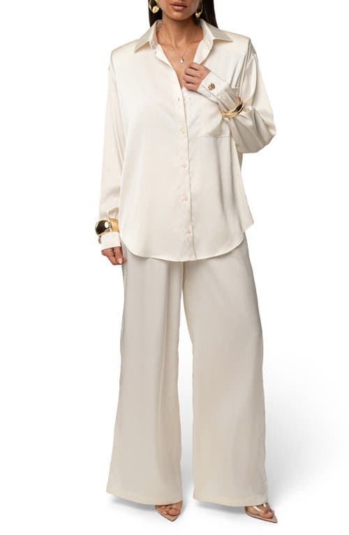Jluxlabel Sunny Day Wide Leg Pants In White