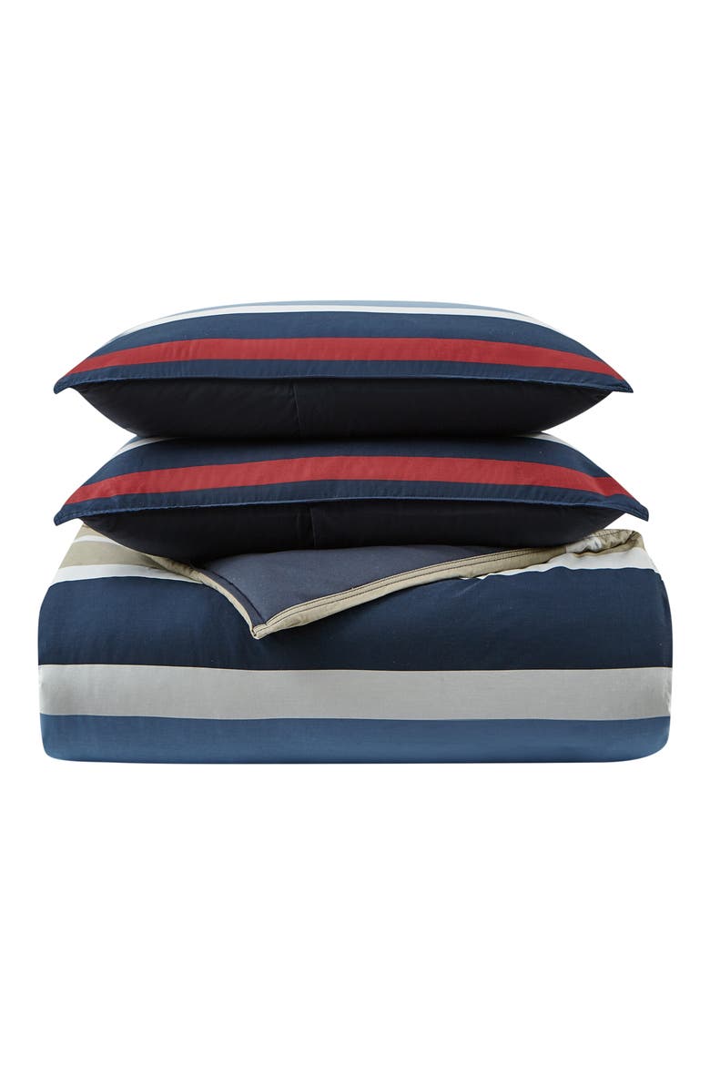 Bradford Duvet Set, Main, color, NAVY