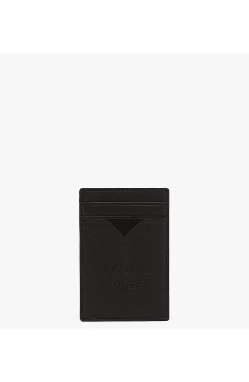 Mcm Aren Money Clip Card Case In Black