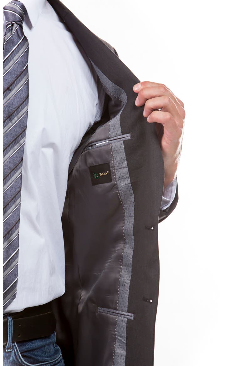 Darcon Single Blazer Jacket, Alternate, color, DARK GREY