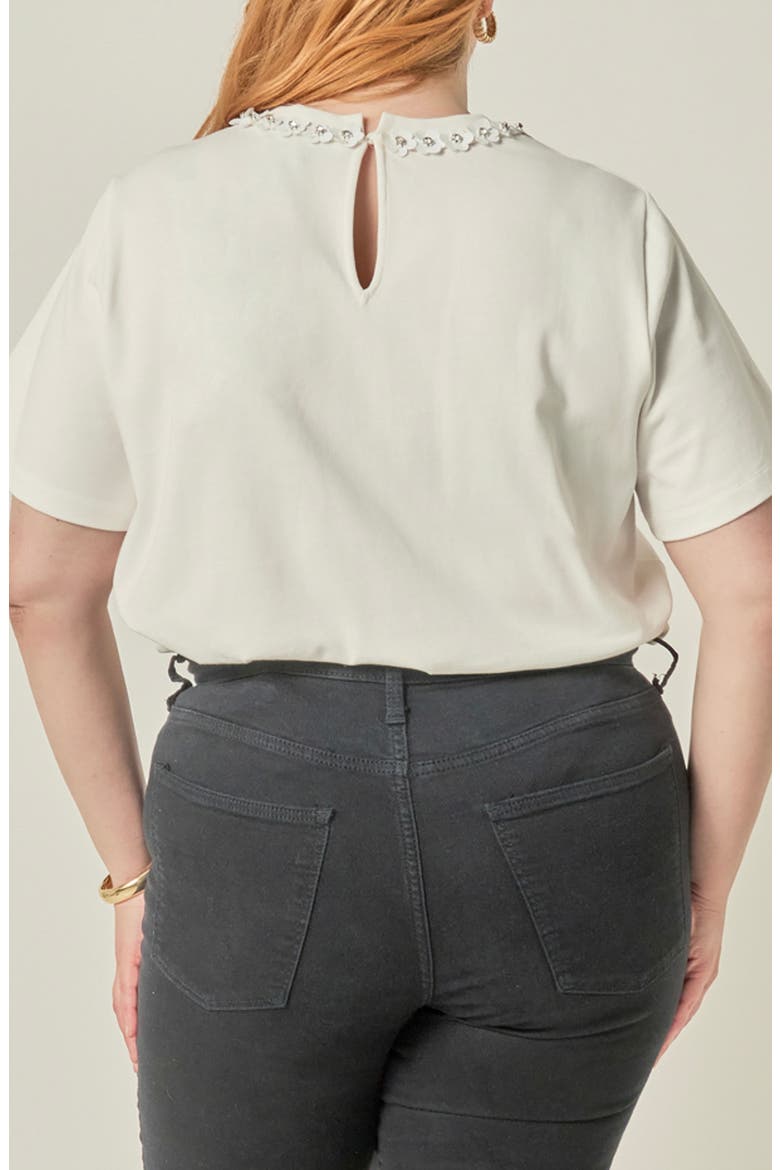 Bow Bead Detail Top, Alternate, color, WHITE