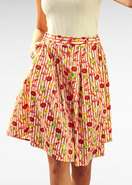 ModCloth Perfectly Pleated Button Front Skirt
