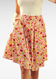 ModCloth Perfectly Pleated Button Front Skirt