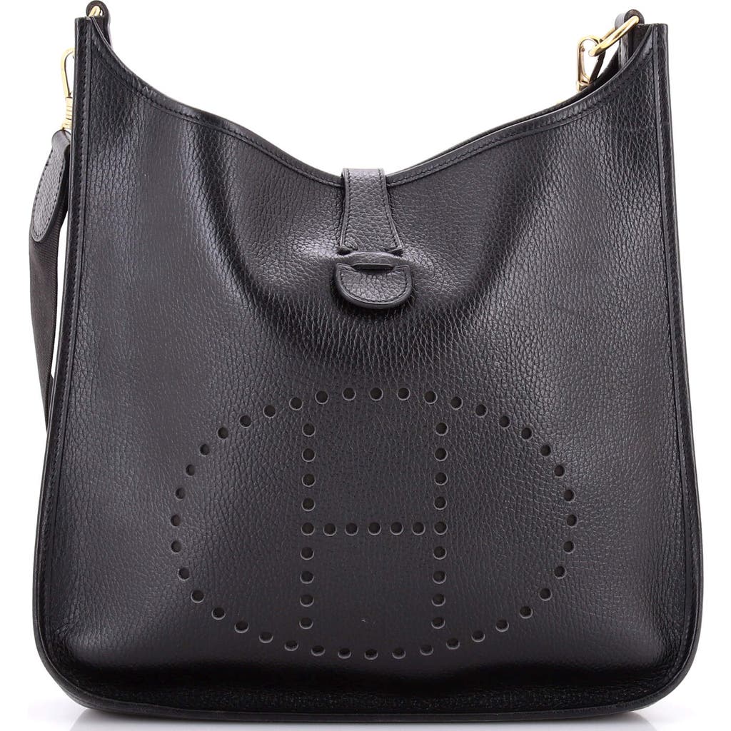 Pre-owned Hermes  Hermes Evelyne Bag Gen I Ardennes Pm In Black