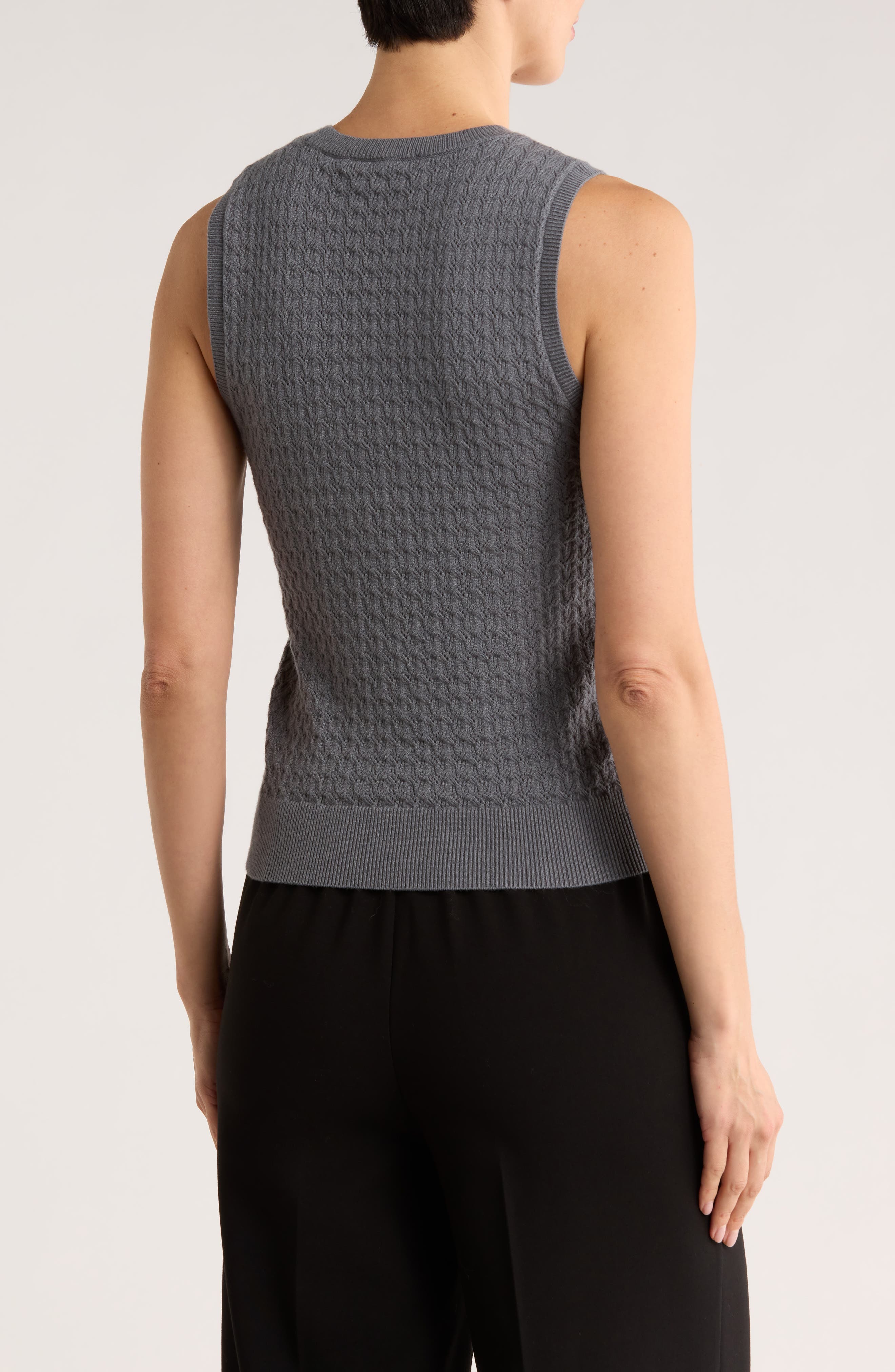 Floral Pointelle Sweater Tank - image 4
