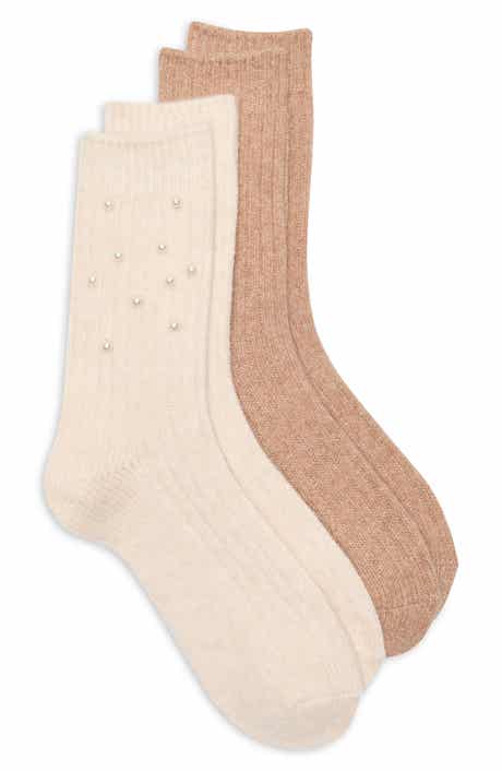 Honeydew Evening Pearls Embellished 2-Pack Crew Socks