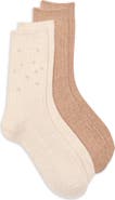 Honeydew Evening Pearls Embellished 2-Pack Crew Socks