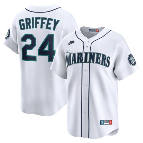 Nike Ken Griffey Jr. White Seattle Mariners Throwback Cooperstown Collection Limited Jersey