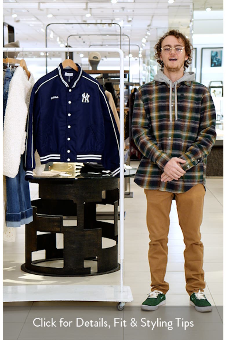 New York Yankees Curve Nylon Varsity Jacket video