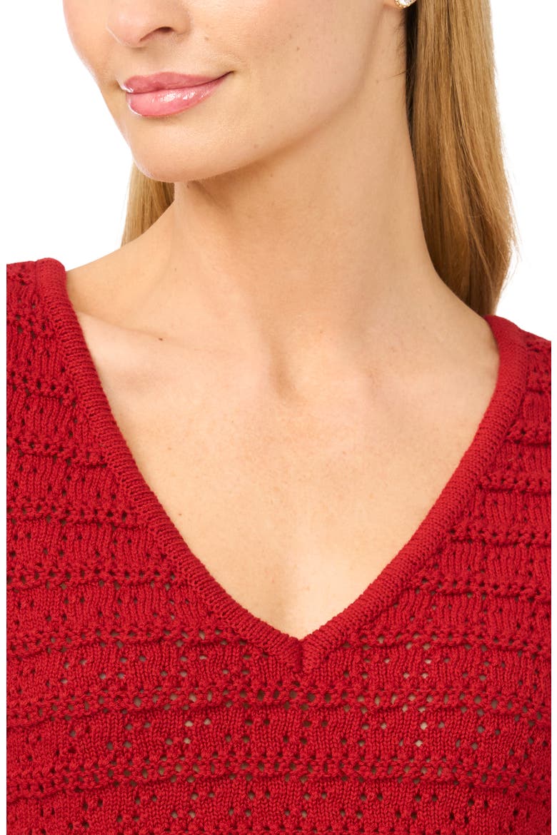 Openwork Sleeveless Sweater, Alternate, color, LAVA FALLS