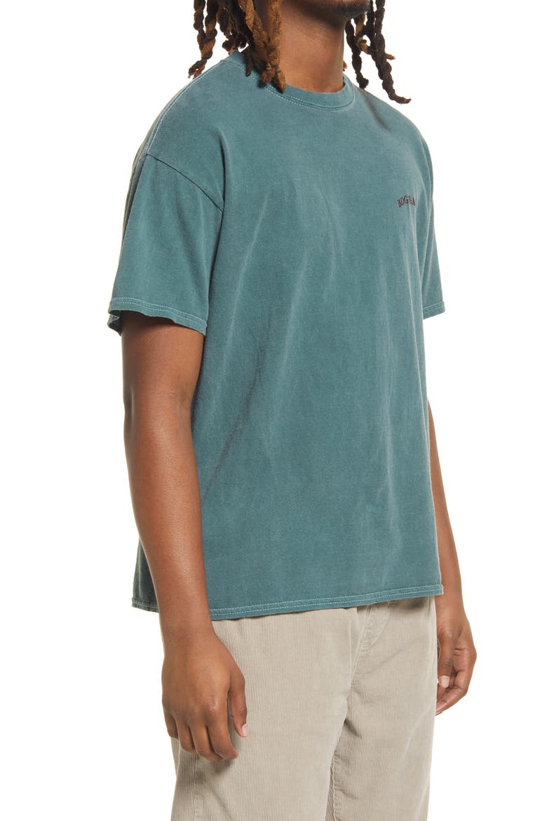 Men's Logo Embroidered T-Shirt, Alternate, color, DARK GREEN