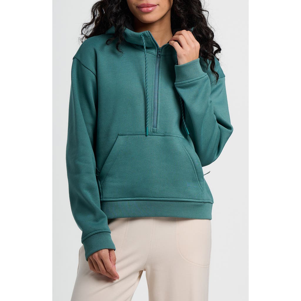 Free Fly Northcoast Fleece Half Zip Hoodie In Green