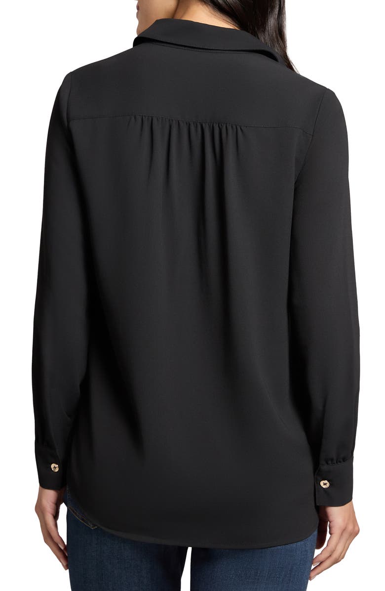 Jones New York Side Button Popover Tunic Top, Alternate, color, Jones Black