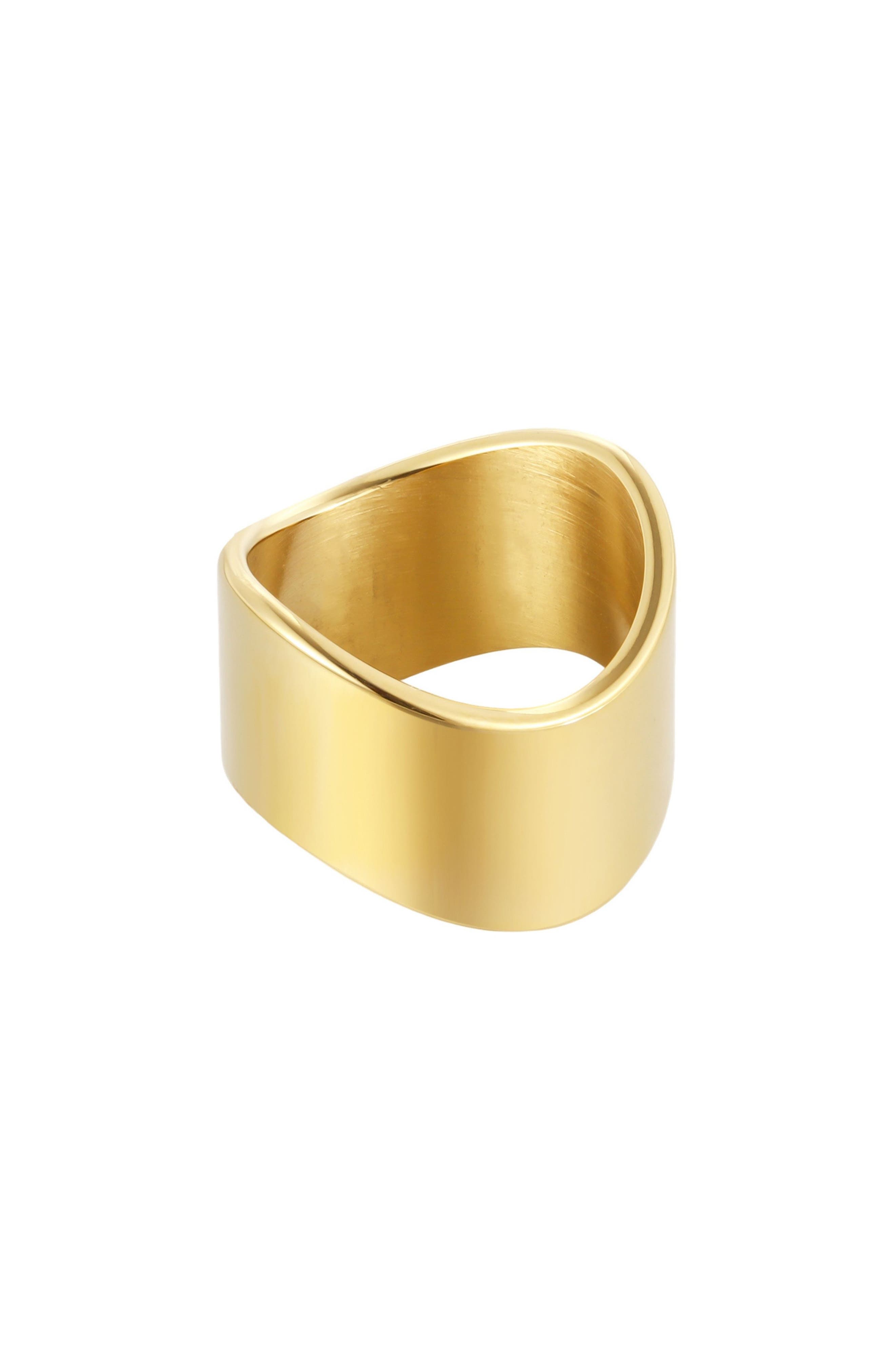 18k Gold Plated Triangular Ring